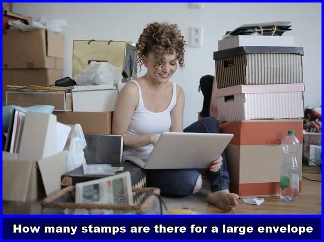How many stamps are there for a large envelope